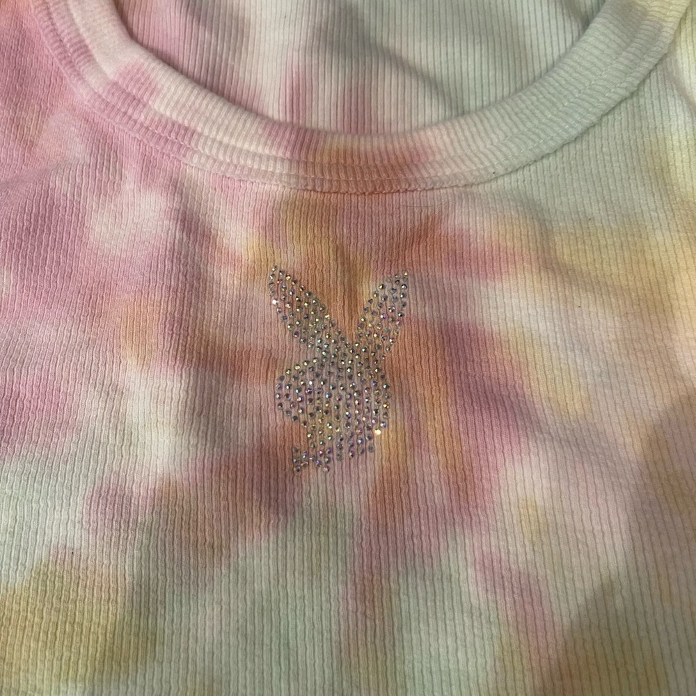 PLAYBOY by pacsun Pastel Tie-Dye cropped Tank Top - Picture 3 of 5